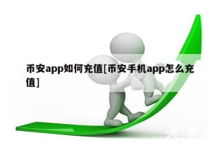 币安app如何充值[币安手机app怎么充值]